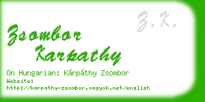 zsombor karpathy business card